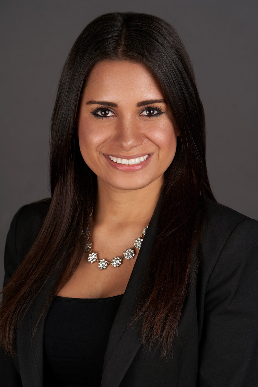 Corporate Headshot of businesswoman in studio